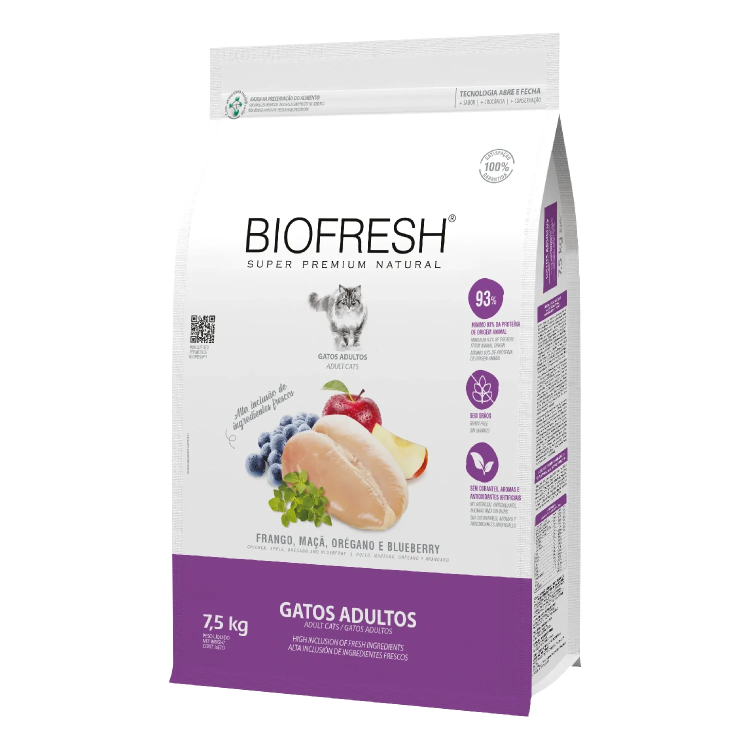 Racao Biofresh Gatos Adultos Frango_7,5KG_LATERAL-02